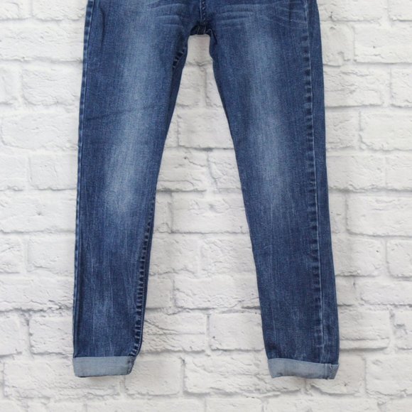 ARIZONA JEANS Folded Hem Tapered Cropped Jean Sz 1 - Picture 3 of 11